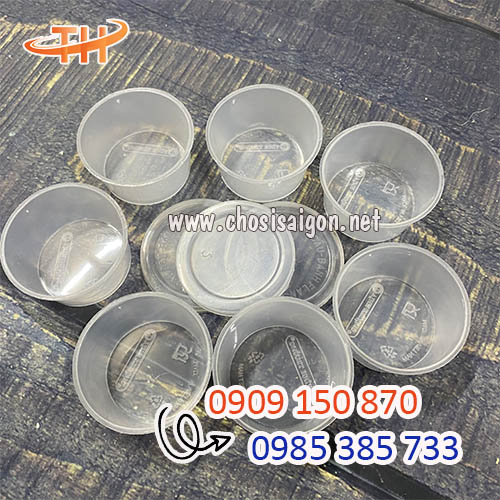 Hũ nhựa tròn đựng bánh flan số 0, 1, 2, 3 giá sỉ rẻ
