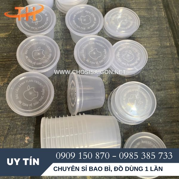 Hũ nhựa tròn đựng bánh flan đa dạng size giá rẻ