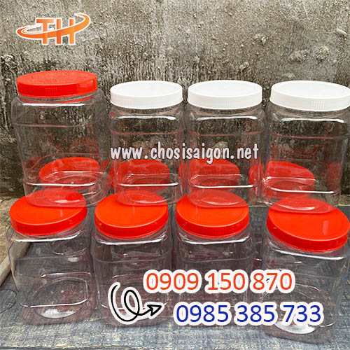 Hũ nhựa pet nắp nhựa an toàn, chất lượng tốt giá sỉ rẻ