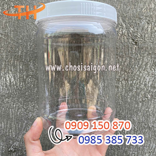 Hũ nhựa tròn nắp trắng đựng củ kiệu sỉ rẻ