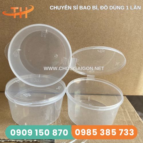 Hộp nhựa nắp liền 3oz