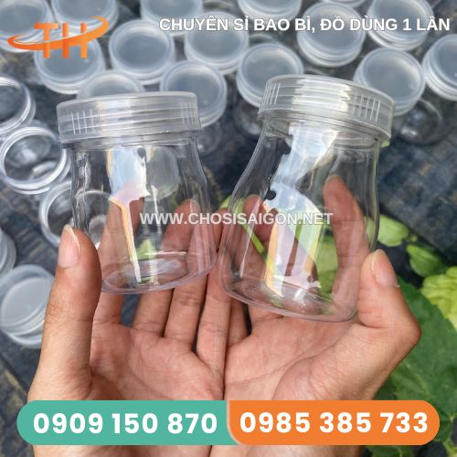 Hũ nhựa đựng sữa chua pet dày dặn, cứng cáp