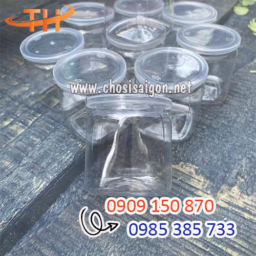 Hũ nhựa đựng sữa chua pet vuông 100ml sỉ rẻ