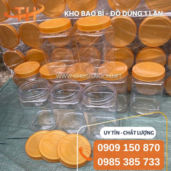 Hũ nhựa đựng thực phẩm 1kg9 an toàn giá tốt