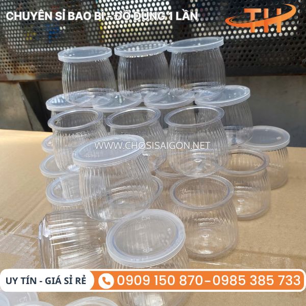 Hũ nhựa PET sọc khía 120ml đựng sữa chua