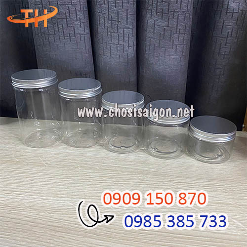 Hũ nhựa nắp nhôm đa dạng dung tích đựng kem dưỡng giá rẻ