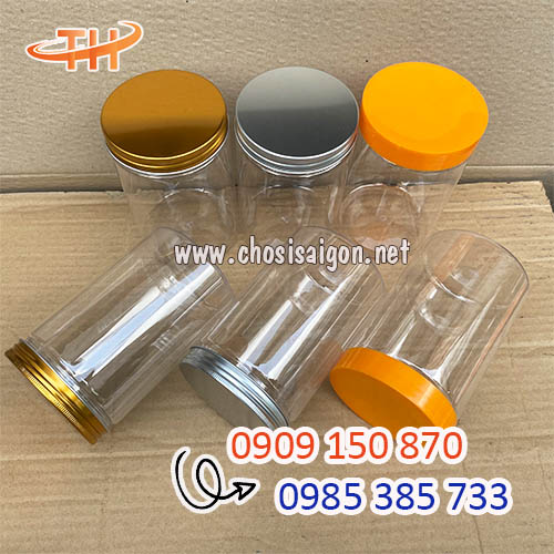 Hũ nhựa pet nắp nhôm dày dặn, cứng cáp sỉ rẻ HCM