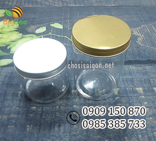 Hũ nhựa pet nắp nhôm bạc, nắp nhôm vàng báo giá sỉ rẻ nhất
