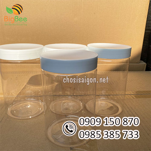 Hũ nhựa pet nắp trắng sữa 1000ml giá rẻ nhất HCM