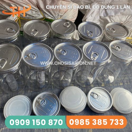 Hũ nhựa pet nắp viền mí