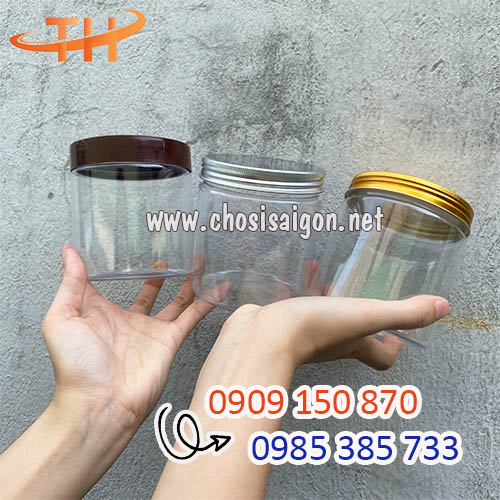Hũ nhựa 600ml đựng mỹ phẩm, thực phẩm giá sỉ rẻ