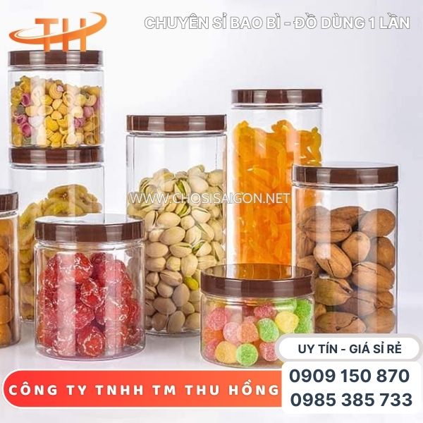 Hũ nhựa pet đa dạng dung tích đựng thực phẩm