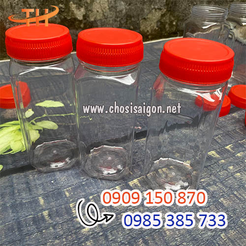 Hũ nhựa pet lục giác 500ml giá sỉ rẻ nhất