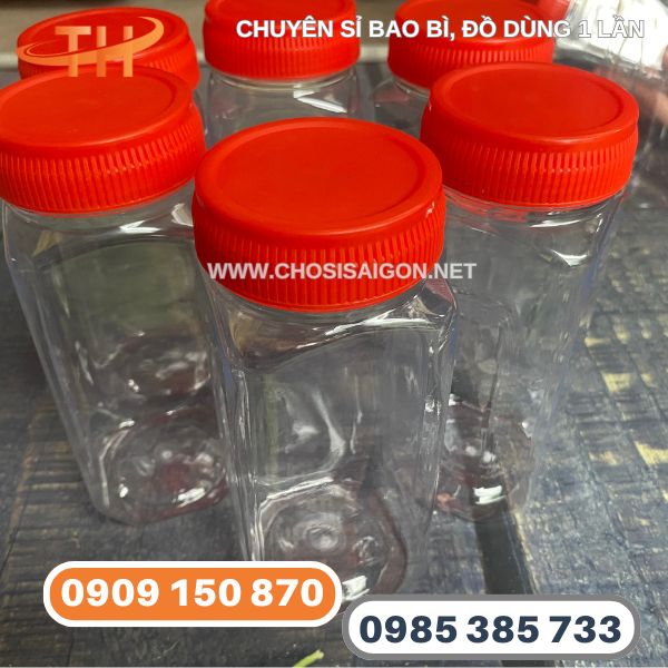 Hũ nhựa pet lục giác giá sỉ