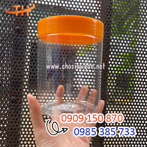 Hũ nhựa pet nắp nhựa cam 700ml giá sỉ rẻ