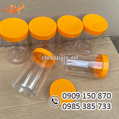 Hũ nhựa pet nắp nhựa cam 900ml giá ưu đãi
