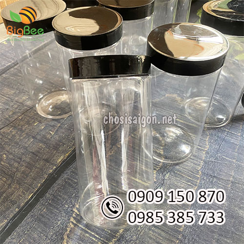 Hũ nhựa pet nắp đen 1200ml mua giá rẻ nhất