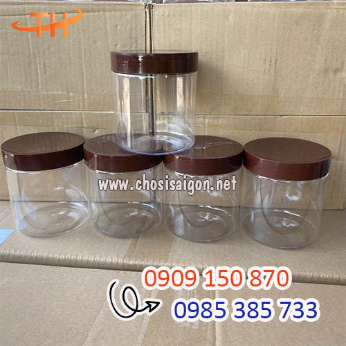 Hũ nhựa pet nắp nâu 500ml giá sỉ siêu rẻ