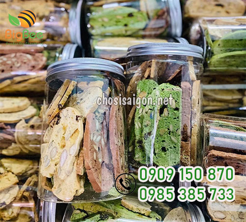 Hũ nhựa pet nắp nhôm bạc đựng đa dạng các loại bánh sỉ rẻ