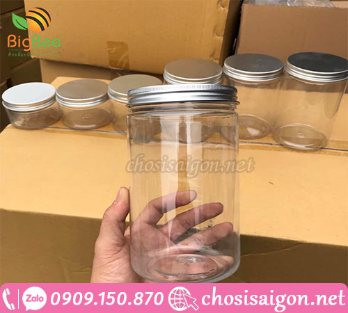 Hũ nhựa pet nắp nhôm bạc giá rẻ