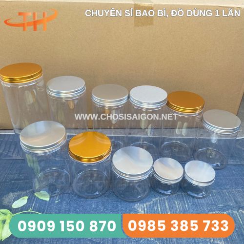 Hũ nhựa pet nắp nhôm 50ml - 1500ml