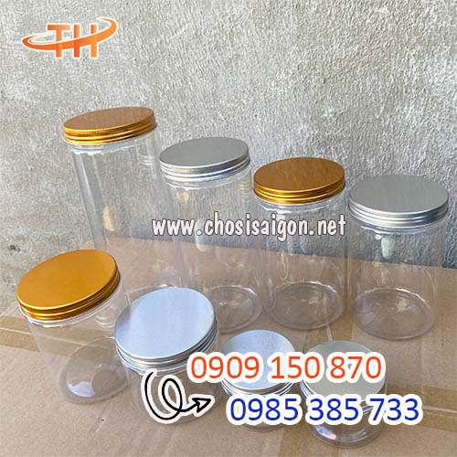 Hũ nhựa pet nắp nhôm đủ các loại dung tích sỉ rẻ