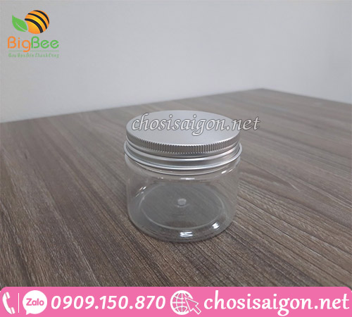Hũ nhựa PET nắp nhôm vặn đựng thực phẩm sỉ rẻ