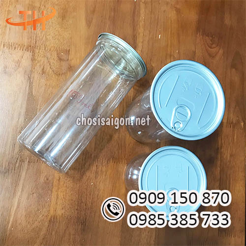 Hũ nhựa pet nắp nhôm xé (nắp nhôm viền vành) giá sỉ tại HCM