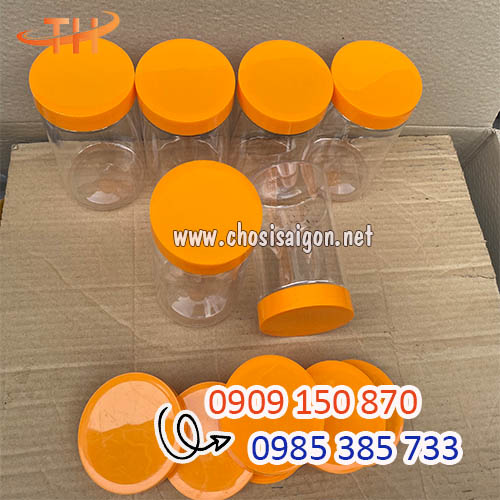 Hũ nhựa pet nắp nhựa cam 1000ml giá rẻ nhất