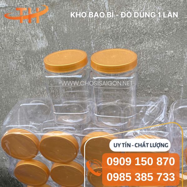 Hũ nhựa PET nắp nhựa đựng thực phẩm