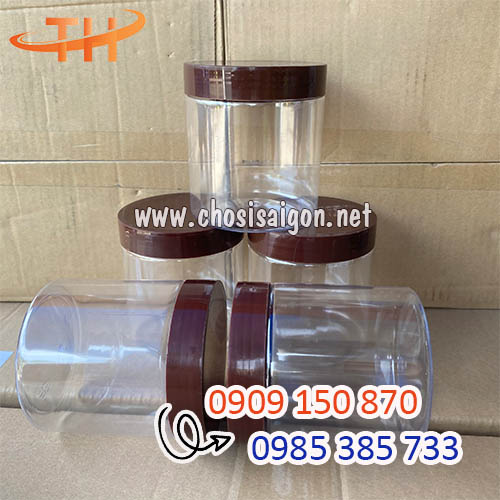 Hũ nhựa pet 600ml đựng kẹo, mứt giá rẻ