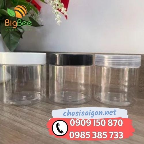 Hũ nhựa pet nắp nhựa đủ màu 500ml giá rẻ tại HCM