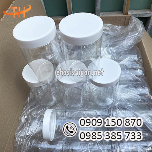 Sỉ rẻ hũ nhựa pet nắp nhựa trắng 750ml