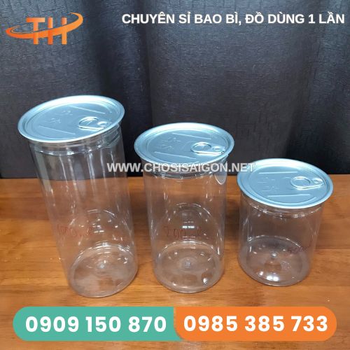 Hũ nhựa pet nắp viền vành