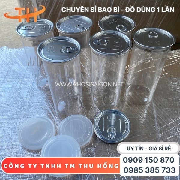 Hũ nhựa pet nắp nhôm xé 1000ml đựng hạt, bánh, kẹo, mứt