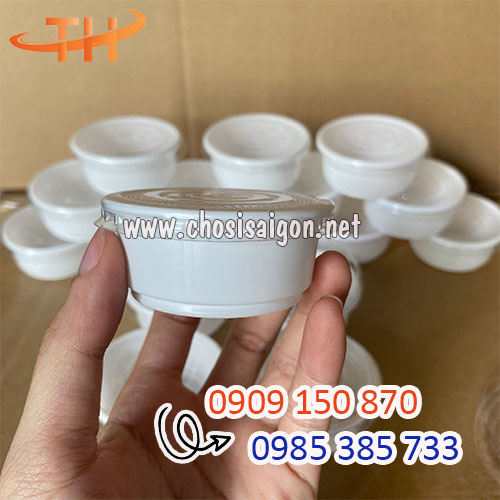 Hũ nhựa đựng nước sốt, nước chấm trắng sữa nắp trong giá sỉ rẻ tận gốc