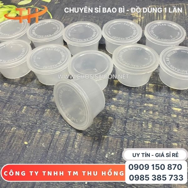 Hũ nhựa tròn chịu nhiệt tốt đựng bánh flan giá rẻ