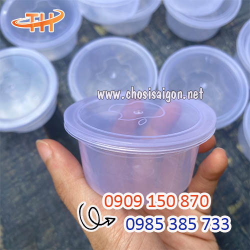 Hũ nhựa tròn đựng bánh flan, rau câu, sữa chua giá sỉ rẻ