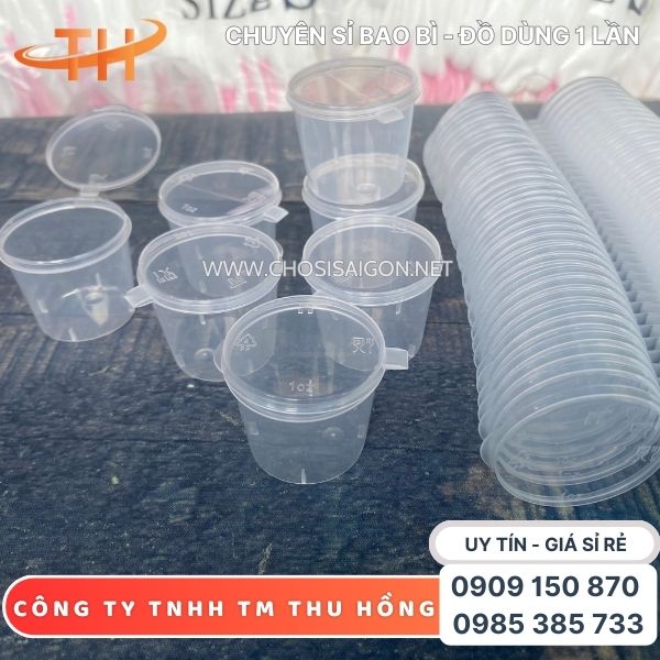 Hũ nhựa đựng nước chấm, nước sốt 1oz nắp liền