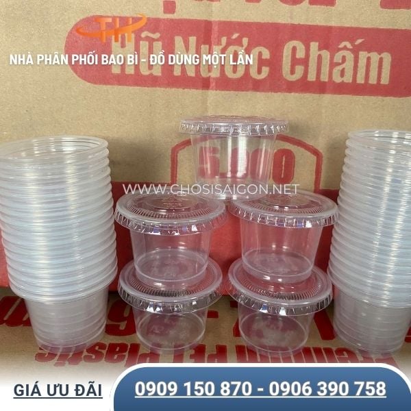 Hũ nước sốt, nước chấm 1oz dùng 1 lần
