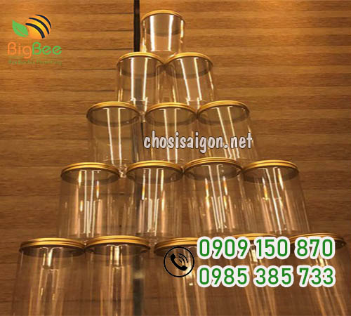 Hũ nhựa pet nắp nhôm vàng sỉ rẻ tại TP.HCM