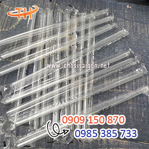 Ống hút nhựa phi 6 in logo theo yêu cầu giá rẻ