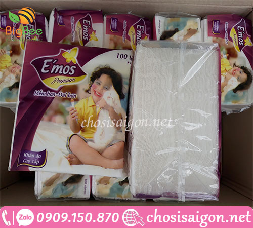 Khăn giấy ăn cao cấp E'Mos giá sỉ rẻ cho đại lý