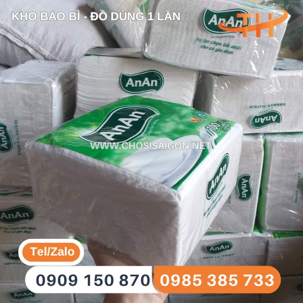 Khăn giấy ăn vuông An An giá ưu đãi