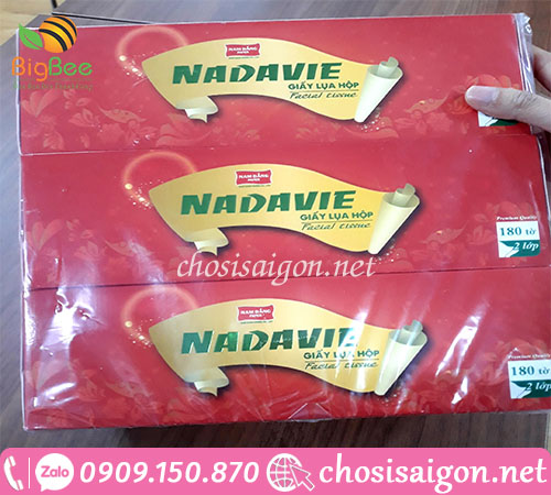 Khăn giấy lụa Nadavie 180 tờ giá rẻ cho các hàng quán