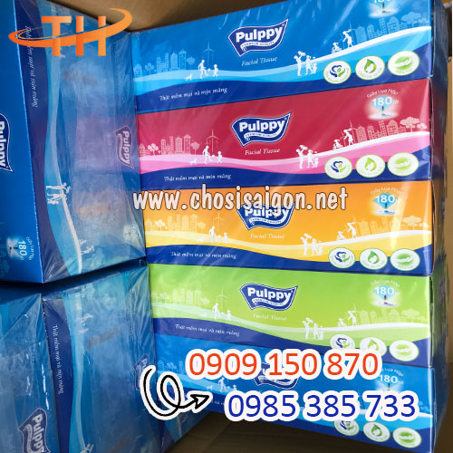 Khăn giấy rút Pulppy sỉ rẻ giao hàng nhanh
