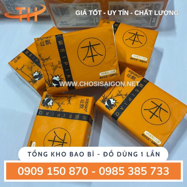 Khăn giấy rút Sipiao giá xưởng rẻ