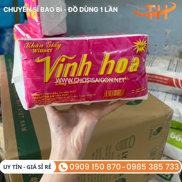 Khăn giấy rút Vinh Hoa