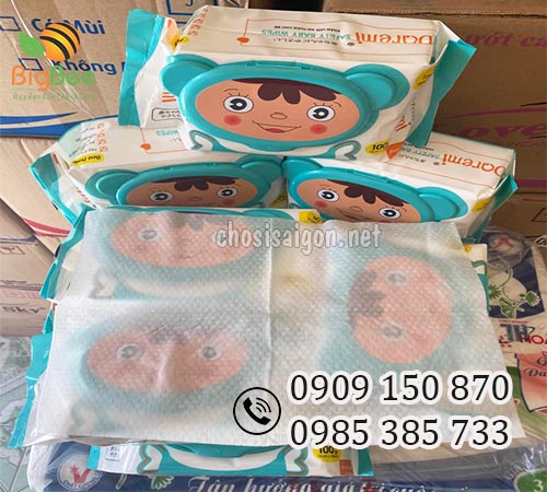 Khăn giấy ướt 100 tờ Doremi sỉ lẻ giá tốt