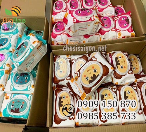 Khăn giấy ướt 100 tờ không cồn, an toan cho da giá sỉ lẻ